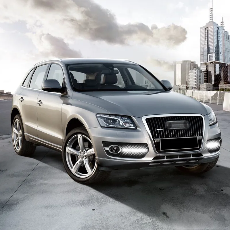 1 комплект для Audi Q5 2009 2010 2012 2013 дневной свет Автомобильный светодиодный DRL дневные ходовые огни Противотуманные фары крышка автомобиля Стайлинг