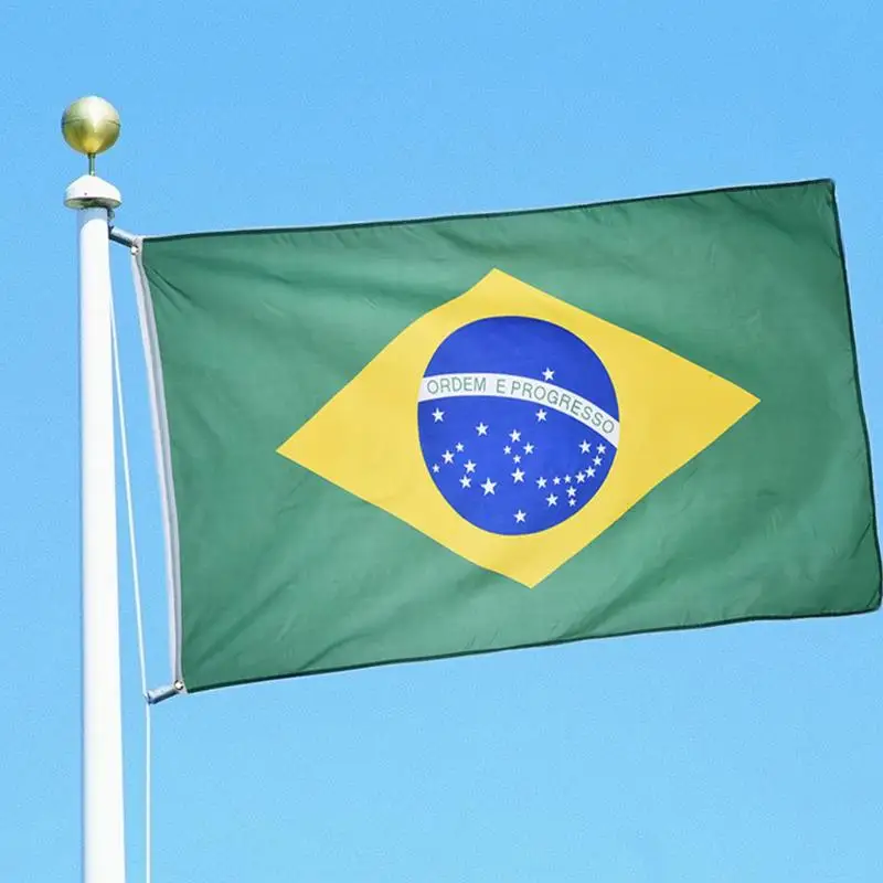 

3ftx5ft Brazil Flag 150x90cm custom flag banner national flags Super-Poly Indoor/Outdoor Brasil FLAG Country Banner Home Decor