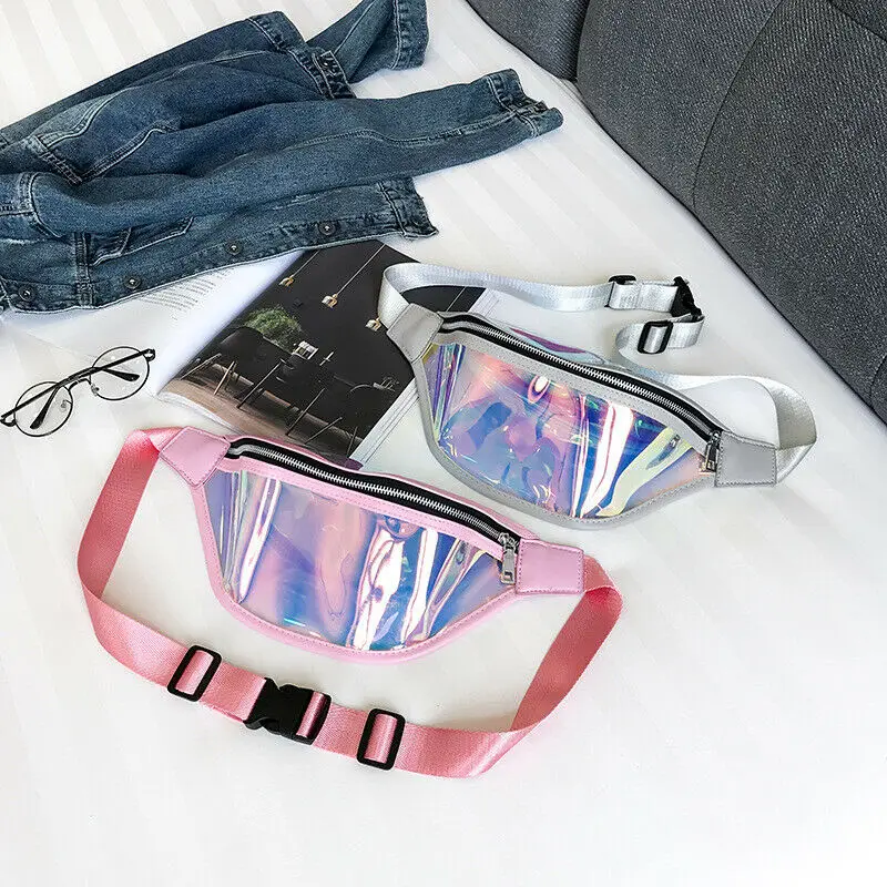 Поясная Сумка для женщин лазерная Светоотражающая нагрудная сумка кошелек бега