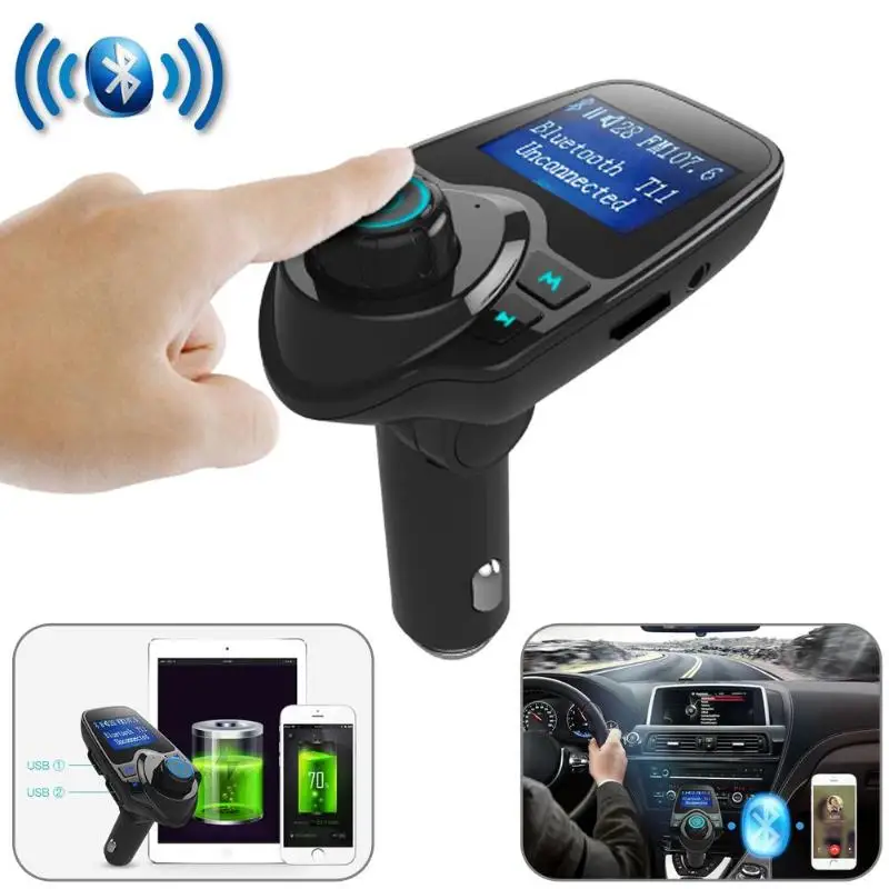 Высокое качество 5V 2.1A Bluetooth автомобильный комплект fm передатчик беспроводной