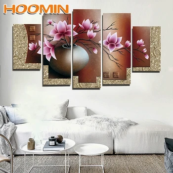 

HOOMIN Lotus Cross-Stitch Cross Stitch Embroidery kits 11CT 14CT Home Decoration Decorative Painting DIY Flower Pattern 3D