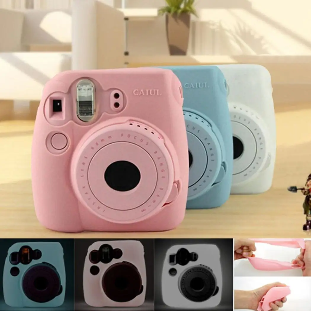 Розовый белый MINI8 симпатичный Синий чехол для камеры силиконовый MINI9 силиконовых