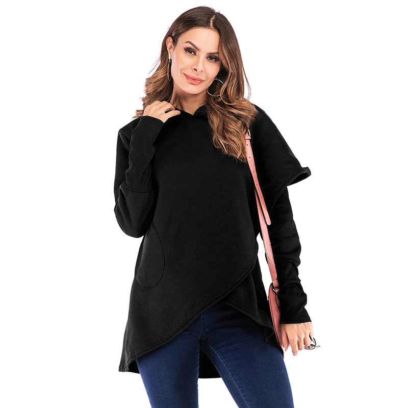 Sweatshirt Women Hoodies Harajuku Solid Color Hoodie