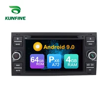 Android 9,0 Core PX6 A72 Ram 4G Rom 64G Автомобильный DVD GPS; Мультимедийный проигрыватель стерео для Ford focus 2004-2008 радио головное устройство