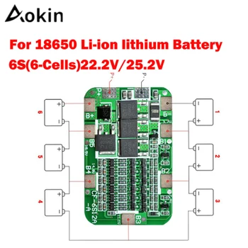 

Aokin 1PCS 6S 15A 24V Pcb Bms Protection Board For 6 Pack 18650 Li-ion Lithium Battery Cell Module Diy Kit Battery Accessories