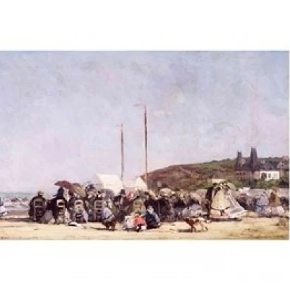 Пляж в Trouville 1864 плакат печать Eugene louis Boudin (24x18) | Дом и сад