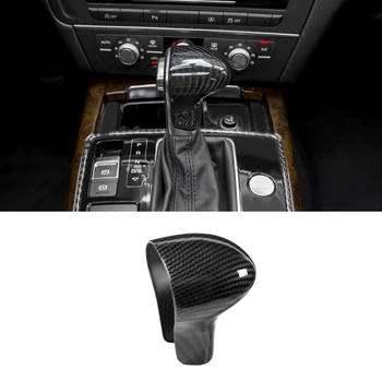 

For Audi A4L 13-16 / A5 12-16 / Q5 13-18 / Q7 13-15 A6L 12-15/ A7 S6 S7 only LHD Carbon Fiber Gear Shift Knob Head Cover Trim
