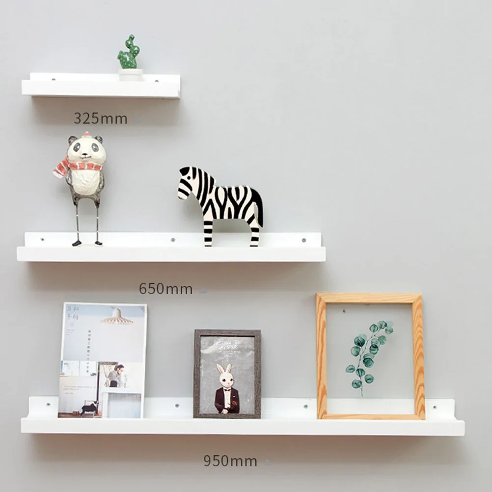 

1pc Bamboo Wall Shelf Floating Ledge Storage Wall Hanging Decoration Frame Bedroom Wall Creative Solid Wood Shelf
