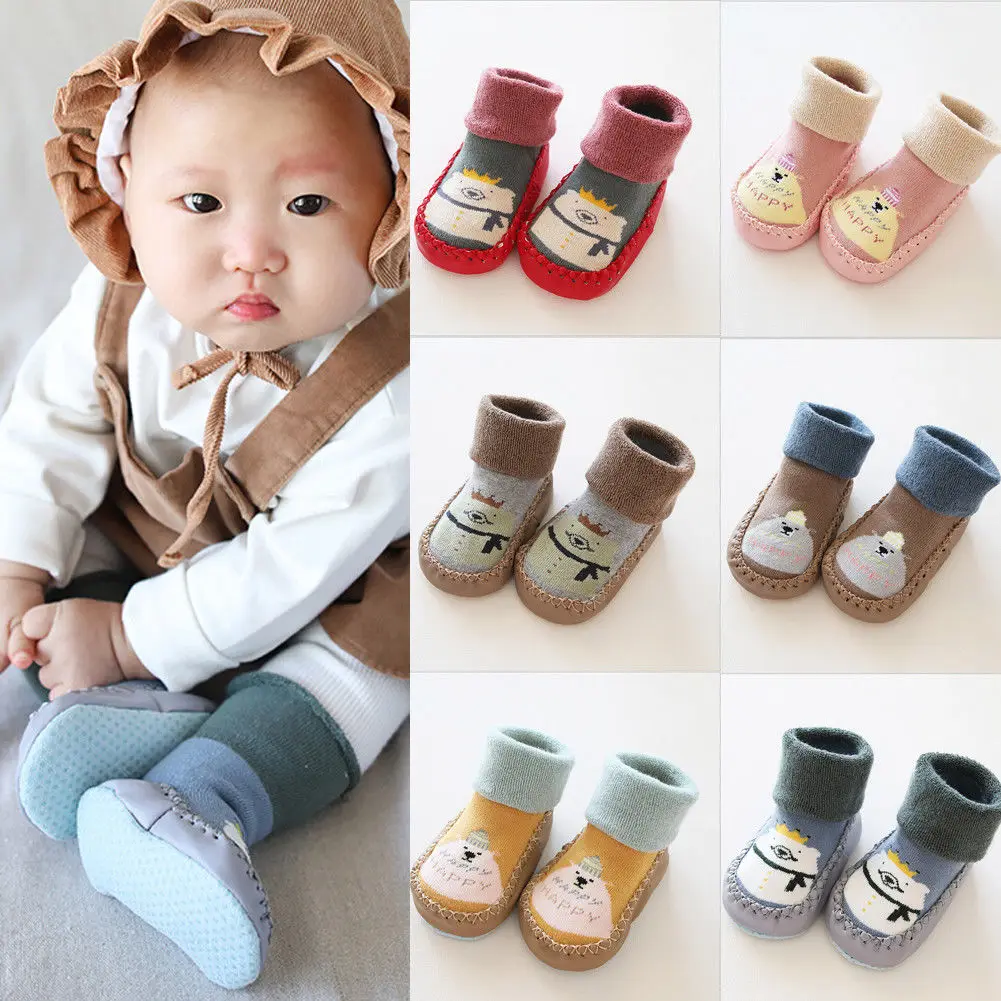 Baby Kids Toddler Cartoon Socks Anti-slip Sock Shoes Boots Floor Slipper Socks