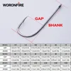 50pcs/lot Long Shank Fishing Hook 1#-6/0# High Carbon Steel Sharp Barbed Offset Narrow Bait Hook ► Photo 2/6