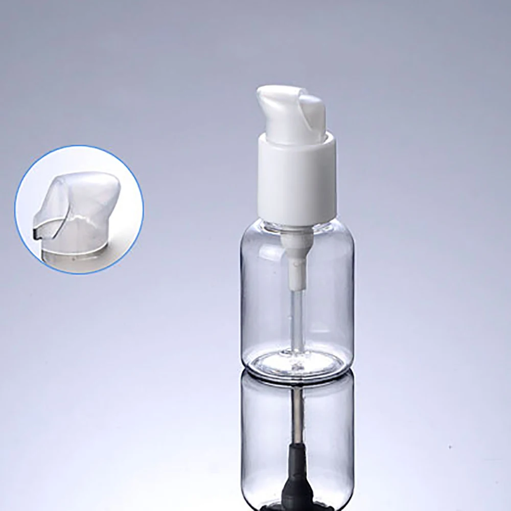 

50 ml Travel Transparent Plastic Emulsion Refillable Bottles Atomizer Shampoo Cream Jar, 1.7 oz Cosmetic Lotion Bottle