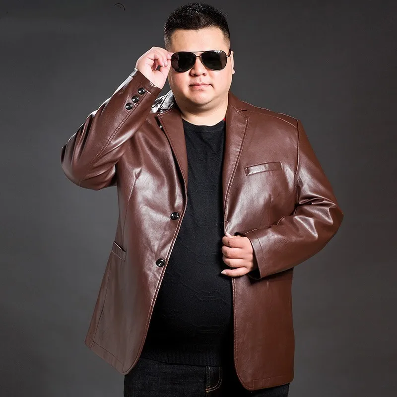 8XL 7XL 6XL 5XL Coat Increase plus size Business Affairs Leisure Time Imitate Skin Leather Clothing Male Jacket