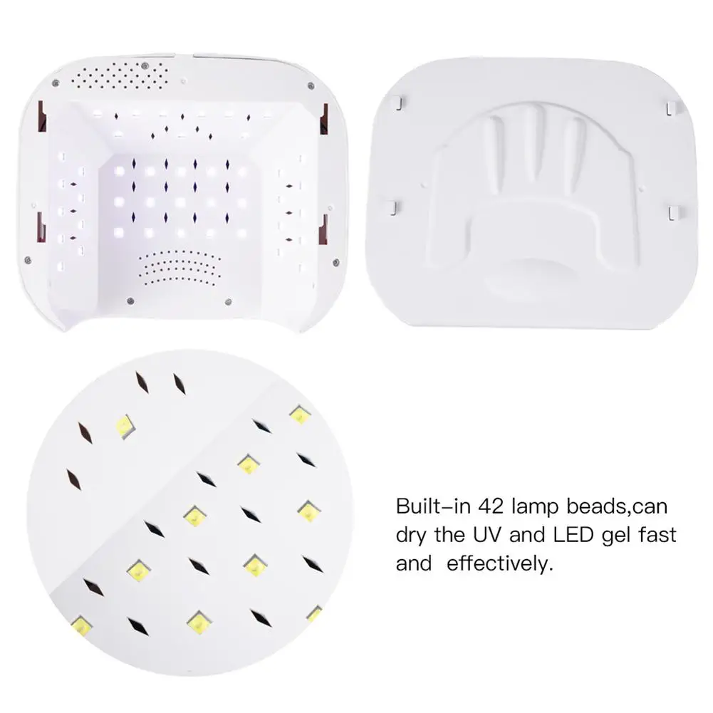 99W lámpara LED UV secador de uñas inteligente Detección de uñas Altavoz Bluetooth infrarrojo con esmalte de uñas herramientas