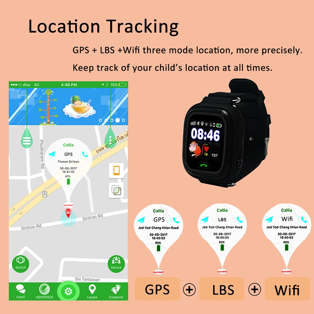 Детские Смарт часы с поддержкой русского языка звонки GPS Wi Fi определение