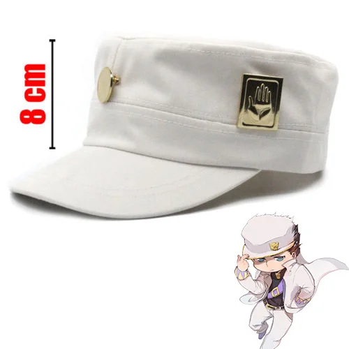 Популярное аниме JoJo странное приключение Jotaro Kujo ver./Joseph Ver. Шляпа + значок косплей