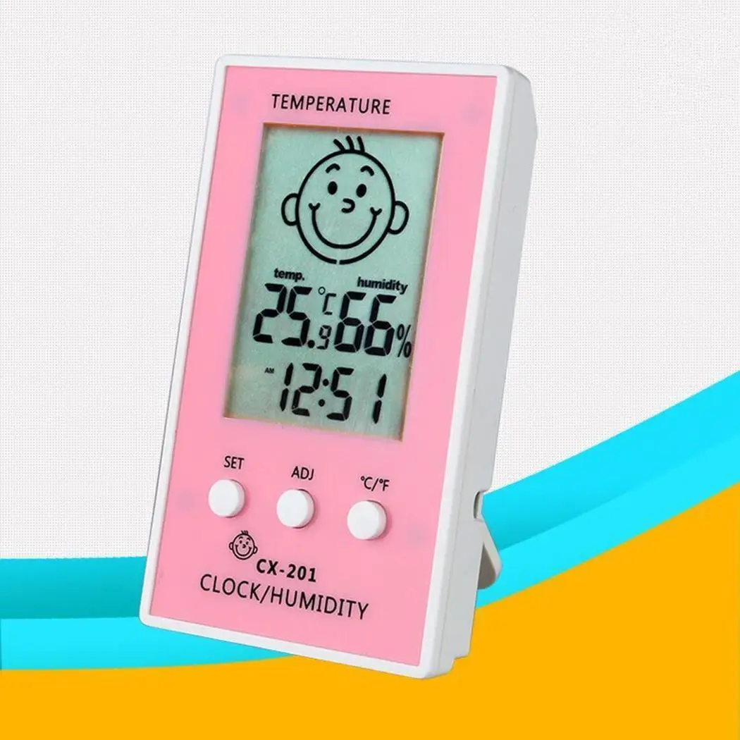 Durable Practical Portable Geometric Shape Temperature 0-50C Humidity Home Electronic Clock 5RH 0.1C/0.1F | Дом и сад