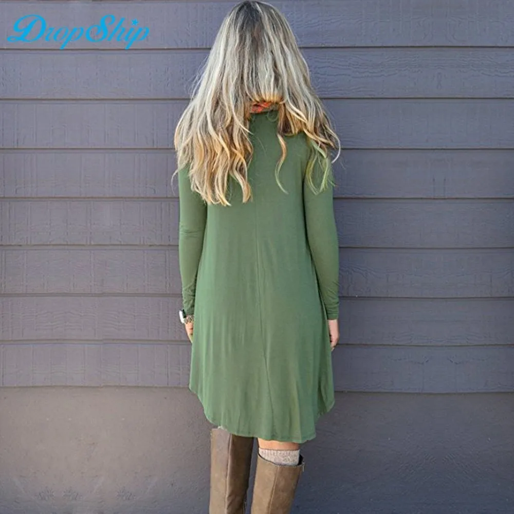 Dropship Vestido de Verano Ropa femenina Vestidos de Verano 2018 de manga larga Ropa de Mujer Ropa para Mujer Vestido Vestidos casuales Modis