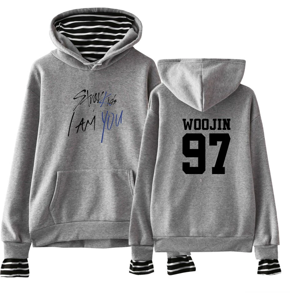  LUCKYFRIDAYF Stray Kids I Am You Fans Member Warm Hoodies Pop Print Long Sleeve Sweatshirts Hoodies