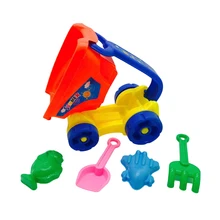 5pcs Outdoor Plastic Funny Joyful Creative Beach Playset Bucket Toy Beach Toys Set Sand Toy for Kids Toddlers Children
