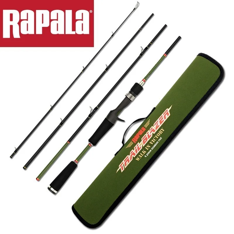 Rapala бренд Trail Blazer углеродное волокно Приманка Удочка 1,93 м 1,98 м L м мощность 4 секции Спиннинг/Литье удочка с удилищем сумка