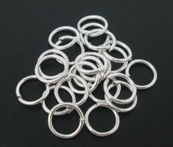 DoreenBeads 400 шт посеребренные Открытые Кольца 8x1 мм фурнитура (B04096) yiwu|jewelry island|jewelry