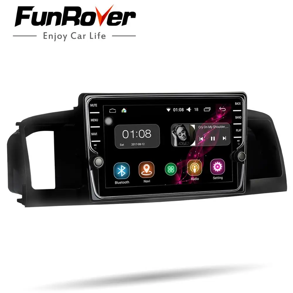 Sale FUNROVER IPS Screen Android 8.0 car multimedia player dvd GPS auto Radio for toyota Corolla E120 e 120 BYD F3 WIFI stereo DSP 4G 2