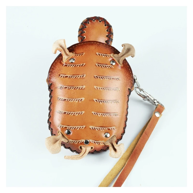 Кожаная женская сумка ручной работы из замши, простая и стильная, милая, ручная, подвесная, маленькая, с рисунком черепахи, кошелек для монет