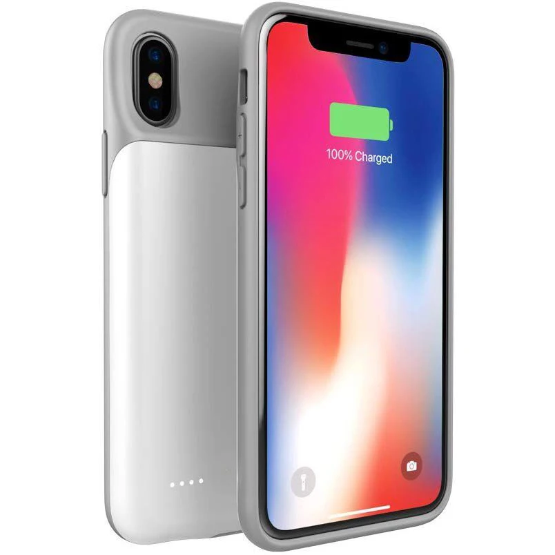 Чехол с зарядным устройством для Iphone 8 X XS 7 Plus 4000 мАч чехол внешним аккумулятором