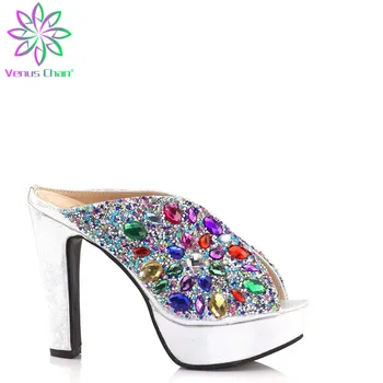 

New Arrival Women Shoes High Heel Pumps Women Shoes Decorated with Rhinestone Slip on Shoes for Women Open Toe Women Party Shoes