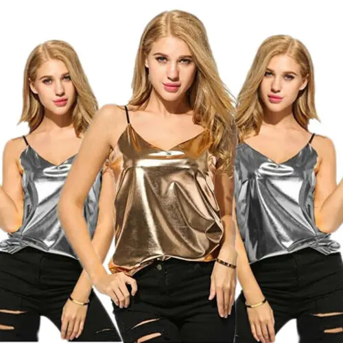 

2019 Womens V-neck Camisole Tank Tops Sleeveless Vest Flared Peplum Club Wear Camis