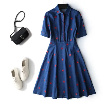 

Women Summer Dress 2019 New Style Denim Dress Casual Beach Dress Party Dress Vestidos Verano 2019 Robe Longue Femme