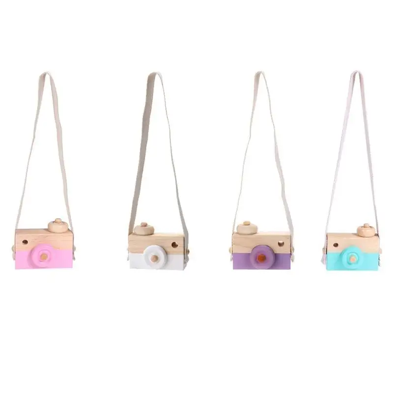 Скандинавская деревянная камера через шею симпатичные детские игрушки декор для