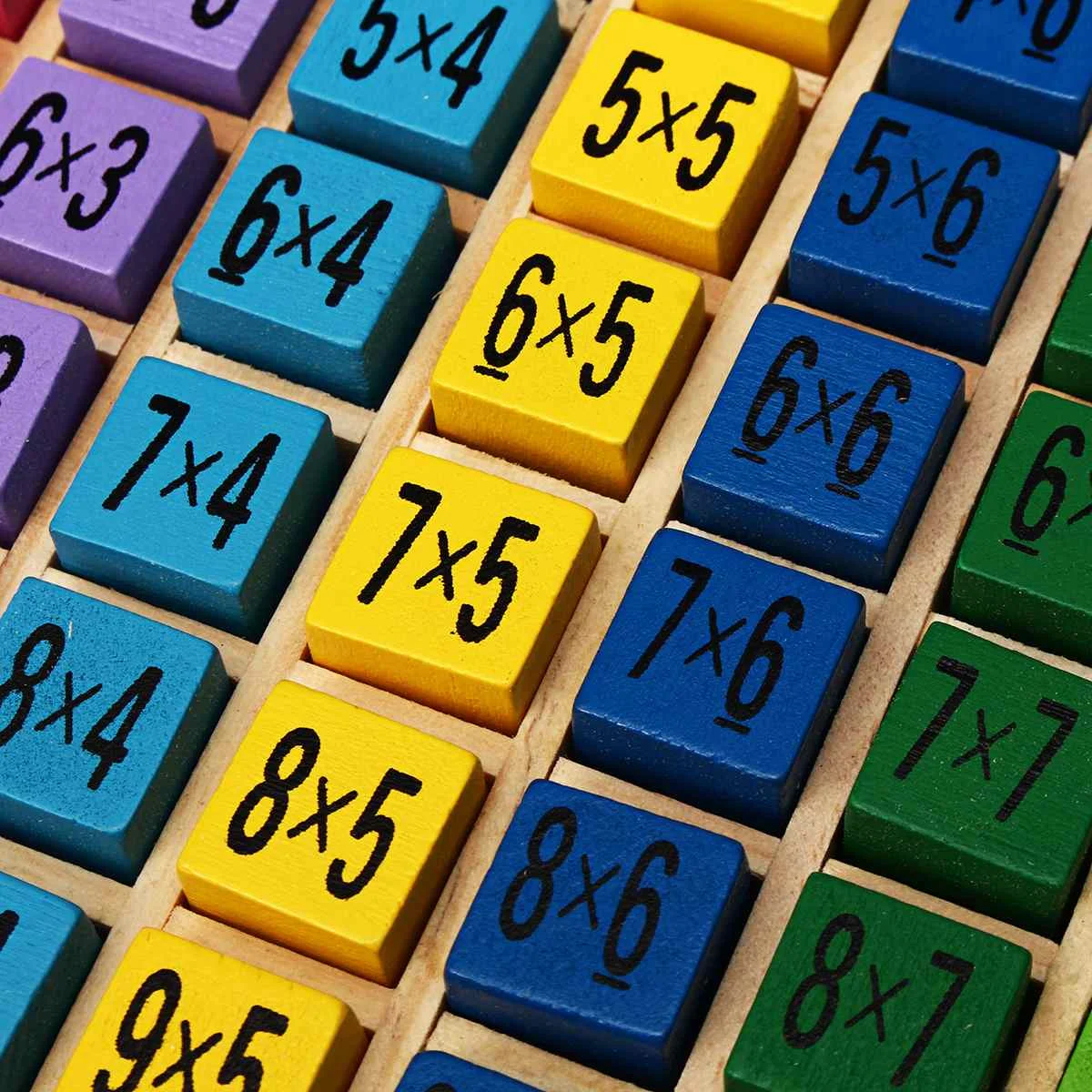 Educational Wooden Times Table Kids Mathematics Learning Toys Blocks Children Gifts Math Toys IQ Develop Colorful 19x19cm