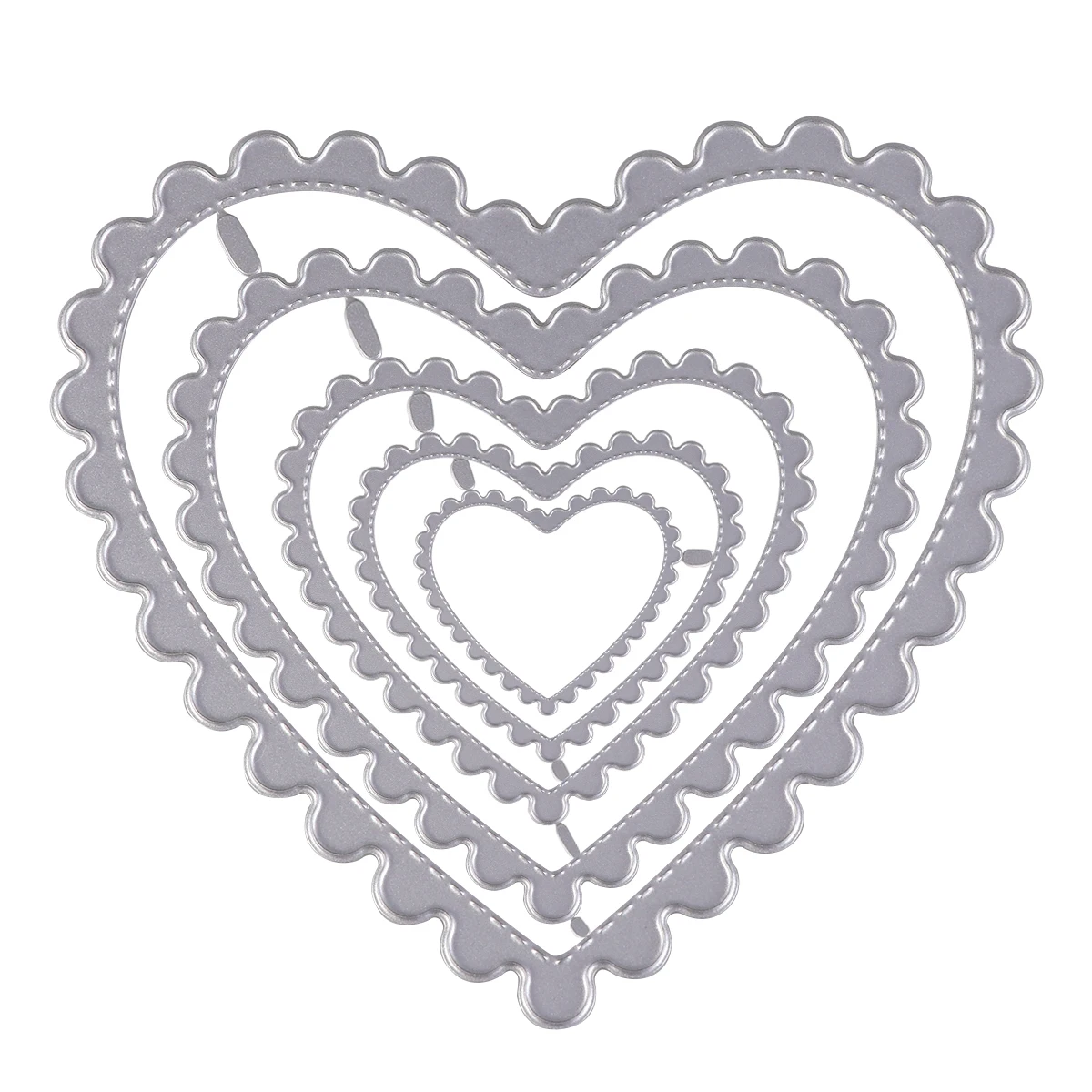 4Pcs/Set Heart Metal Cutting Dies Stencil Scrapbooking Card Embossing Craft DIY 