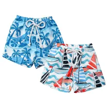 Шорты для мальчиков, летняя одежда для плавания, плавки, детские пляжные штаны для маленьких мальчиков