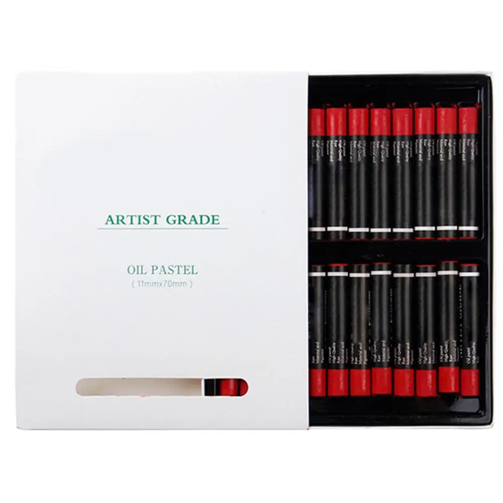 

24 Colors Soft Heavy-color Oil Painting Stick Pastels Bright In Color The Palette With Groove Design Good Adhesion
