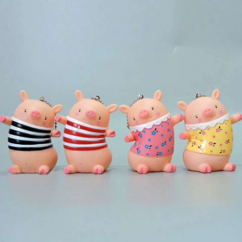 1 Pc Creative Cartoon Pig Keychain Animal Pig Ke Chains Dolls Car