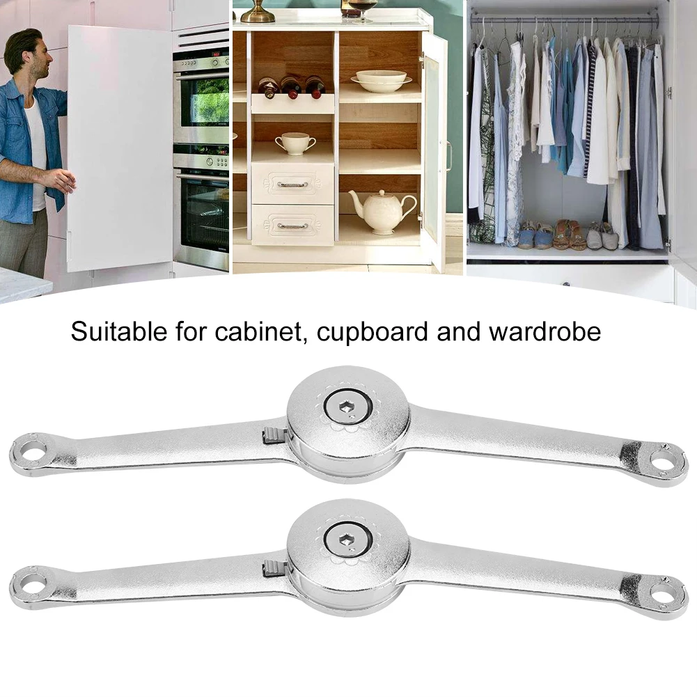 2pcs Set Door Hinges Durable Rotated Spring Hinge For Cabinet