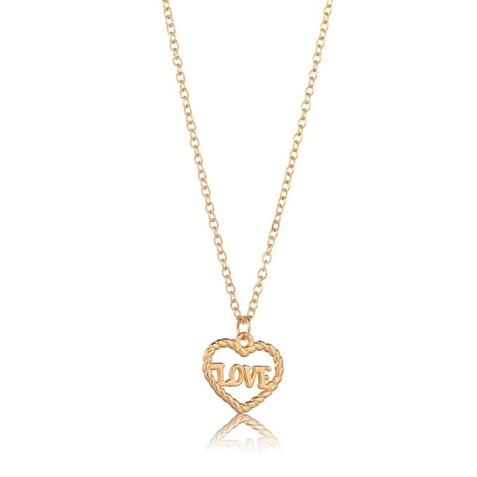 

Qiao La Latest Great Cute Heart Letter Necklace For GirlsWomen Great Popular Style High Quality Party Necklace For Women