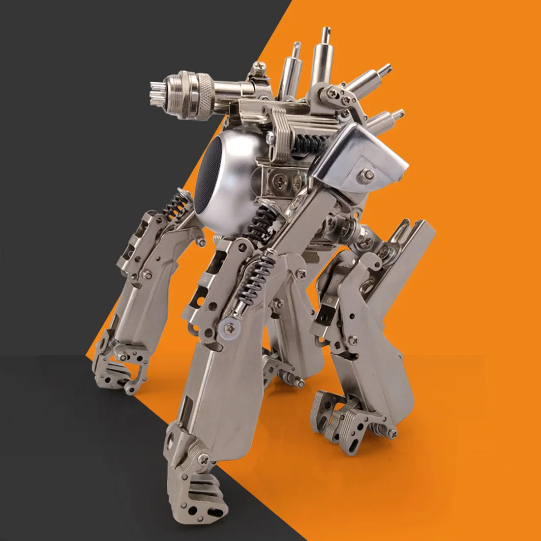 

17.1cm Height Large Mecha Figure Model Kits Ape Sound Robot Metal DIY Assembly Sound Robot Toy for Mech Fans Gift 2019