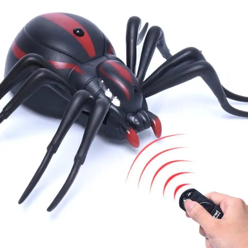 2017 New Children Spider Toys with Remote Controller High Simulation Animal Spider Infrared Remote Control Kids Toy Gift