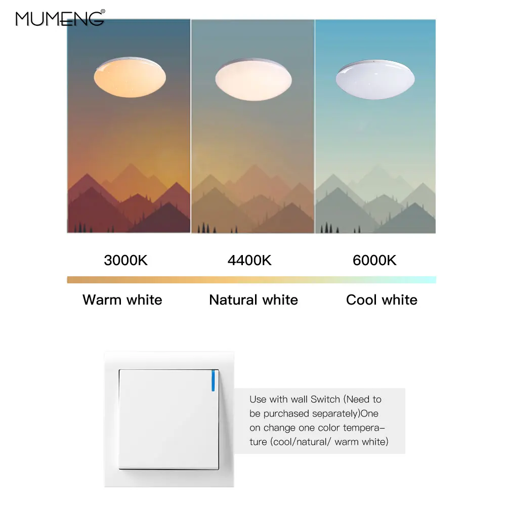 Современный умный светодиодный потолочный светильник RGB для гостиной 32 Вт с Bluetooth