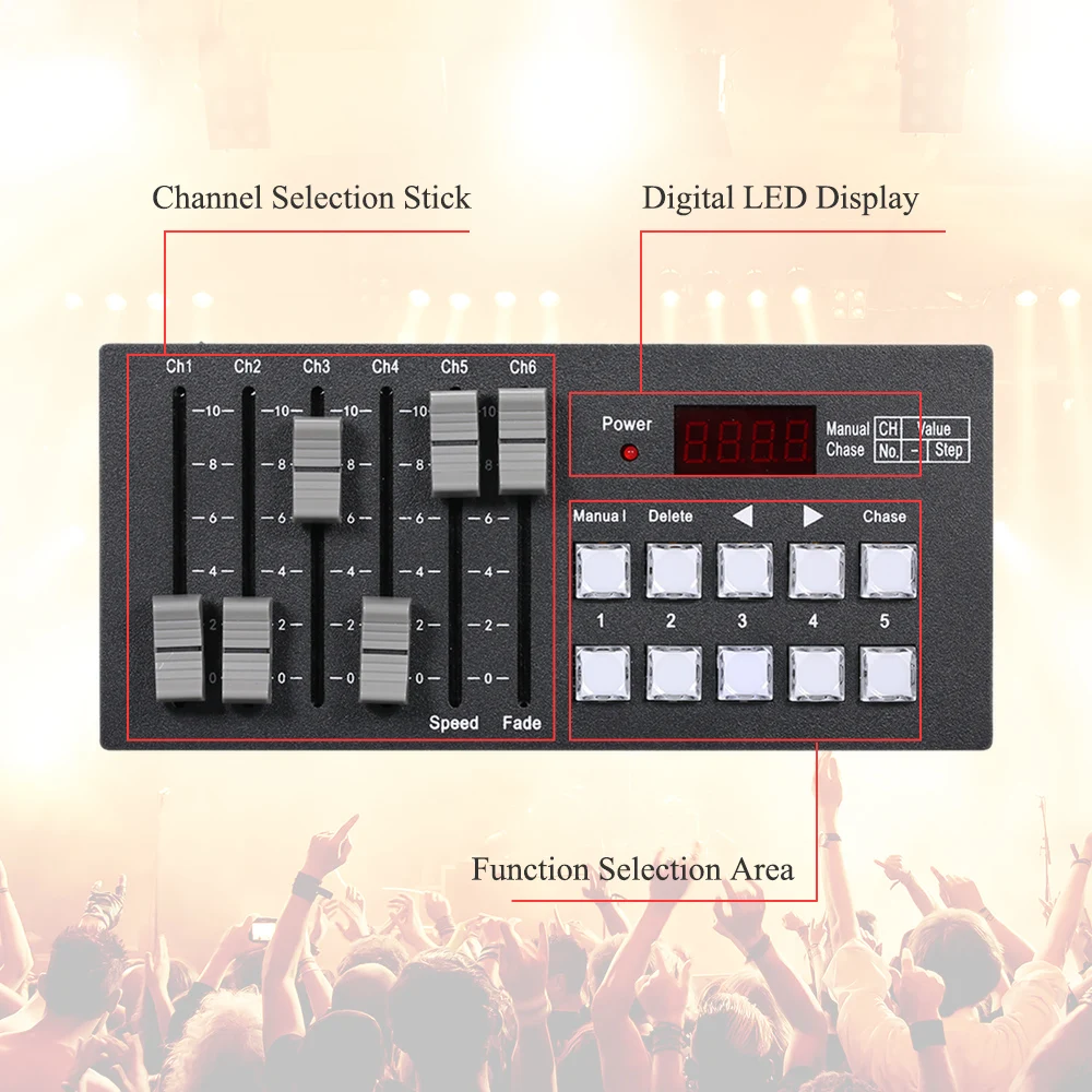 Вечерние DJ Мини DMX512 консоль сценический светильник контроллер перезаряжаемый аккумулятор портативный для вечерние концерты DJ шоу бар клуб паб