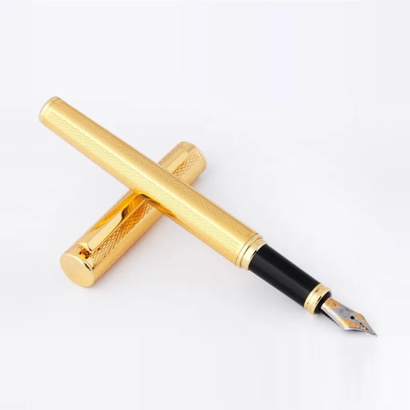 

High Quality Metal Business Office Fountain Pen Gold & Silver Ink Pen Nib 0.5mm Student Writing Ink Luxury Stationery 03859