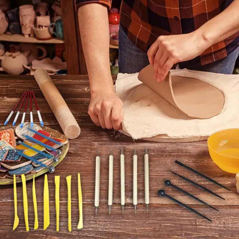 25pcs/set Modeling Clay Shaper Sculpting Knife Wax Pottery Carving