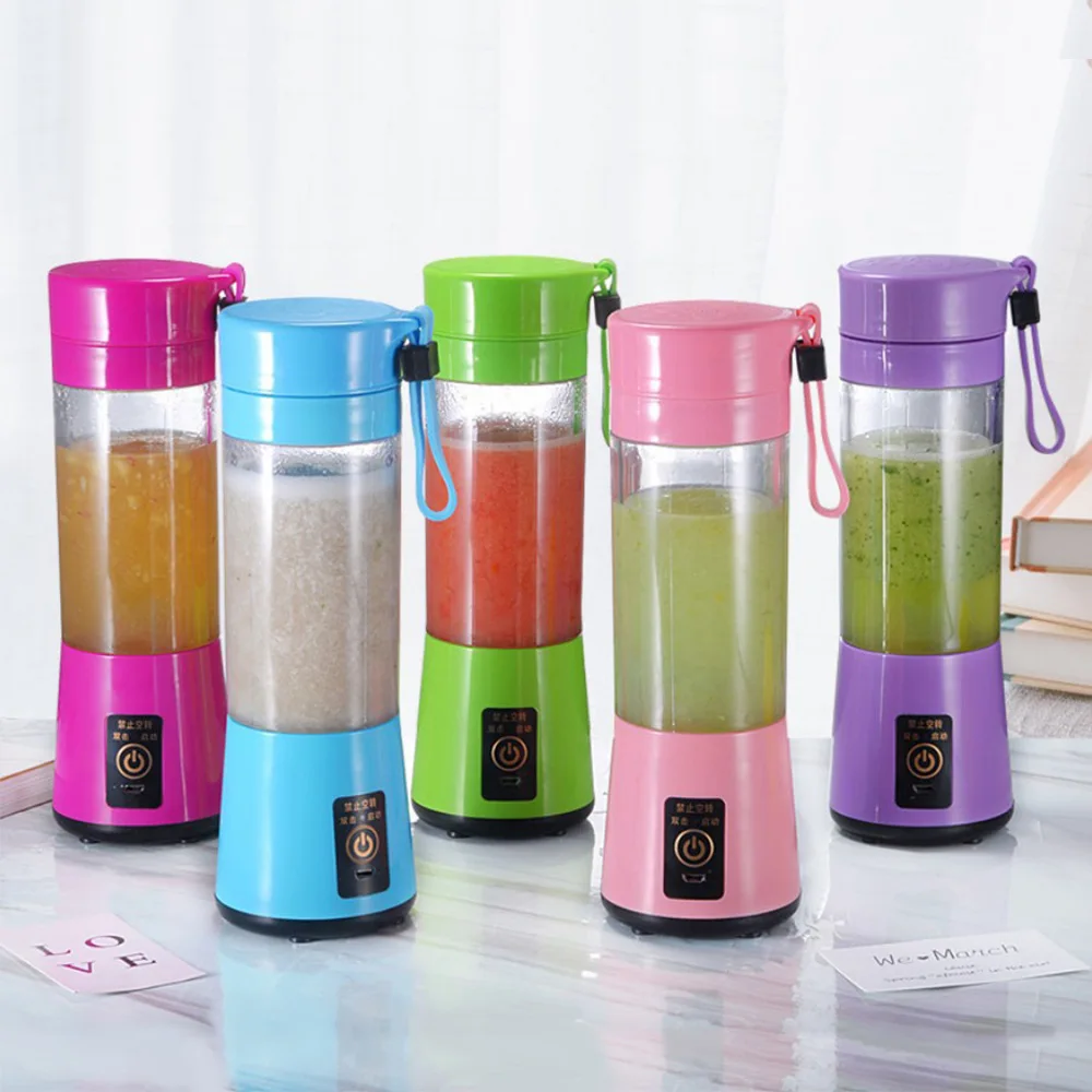 Portable Rechargeable juicer multi function Electric USB 6 leaf Blade