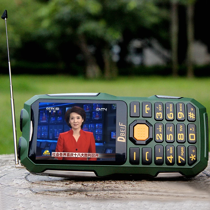 

magic voice Dual flashlight FM outdoor Shockproof mp3/mp4 power bank antenna Analog TV Rugged mobile phone cell P242