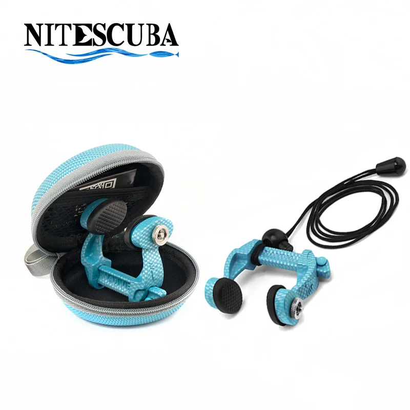

V. Dive No-skid Soft Wire Nose Clip Carbon Fiber Nylon Line Case For Snorkeling Swimming Accessories Free Diving Equipment