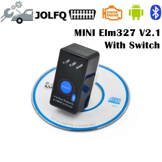 Диагностический сканер ELM327 V2.1 последняя версия 2018 Bluetooth Переключатель ELM 327 CAN /MS