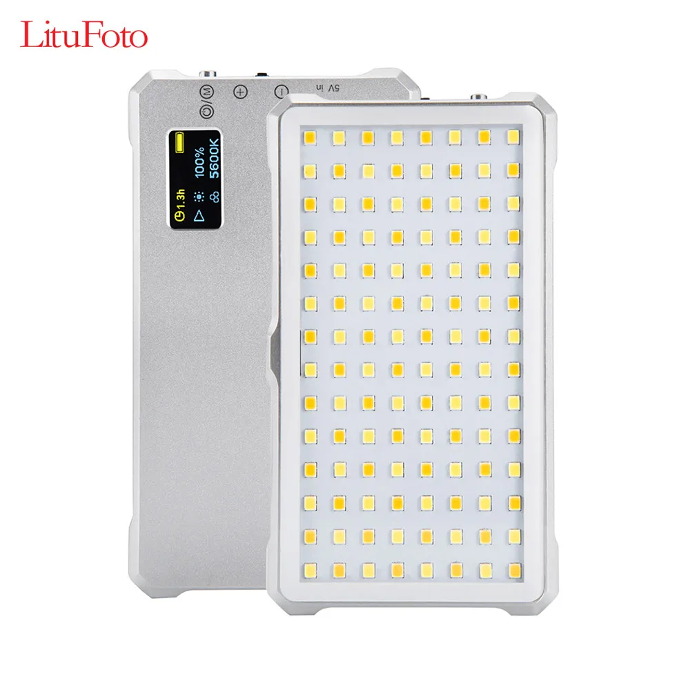 LituFoto F12 Mini LED Video selfie studio Light photographic lighting 3200-5600K Brightness 5%-100% CRI 96+ with Mount Adapter |